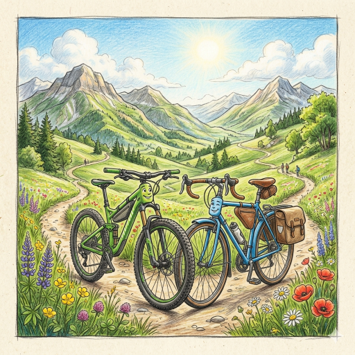 Illustration von Fahrrädern